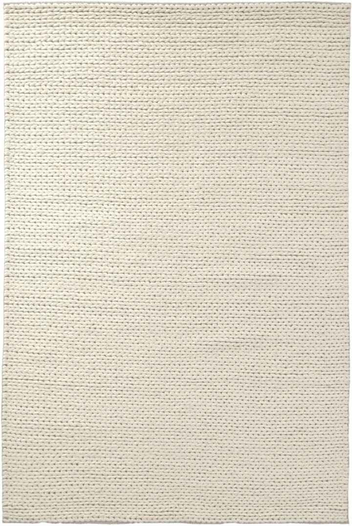 Alfombra de lana \'Talvia Braided Wool\' - Blanco en el grupo Alfombras / Alfombras de lana con Reforma (V1040)