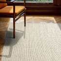 Alfombra de lana \'Talvia Braided Wool\' - Blanco