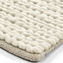 Alfombra de lana \'Talvia Braided Wool\' - Blanco