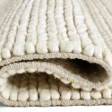 Alfombra de lana \'Talvia Braided Wool\' - Blanco