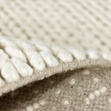 Alfombra de lana \'Talvia Braided Wool\' - Blanco