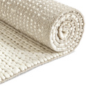 Alfombra de lana \'Talvia Braided Wool\' - Blanco