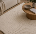 Alfombra Tipo Rya \'Wendy\' - Blanca
