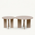 Mesa de caf&eacute; \'Cr&eacute;me\' Redonda 55 cm - Pigmentada blanca