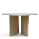 Mesa de caf&eacute; \'Cr&eacute;me\' Redonda 75cm - Pigmentada blanca