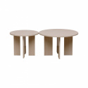 Mesa de caf&eacute; \'Cr&eacute;me\' Redonda 75cm - Natural