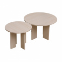 Mesa de caf&eacute; \'Cr&eacute;me\' Redonda 75cm - Natural