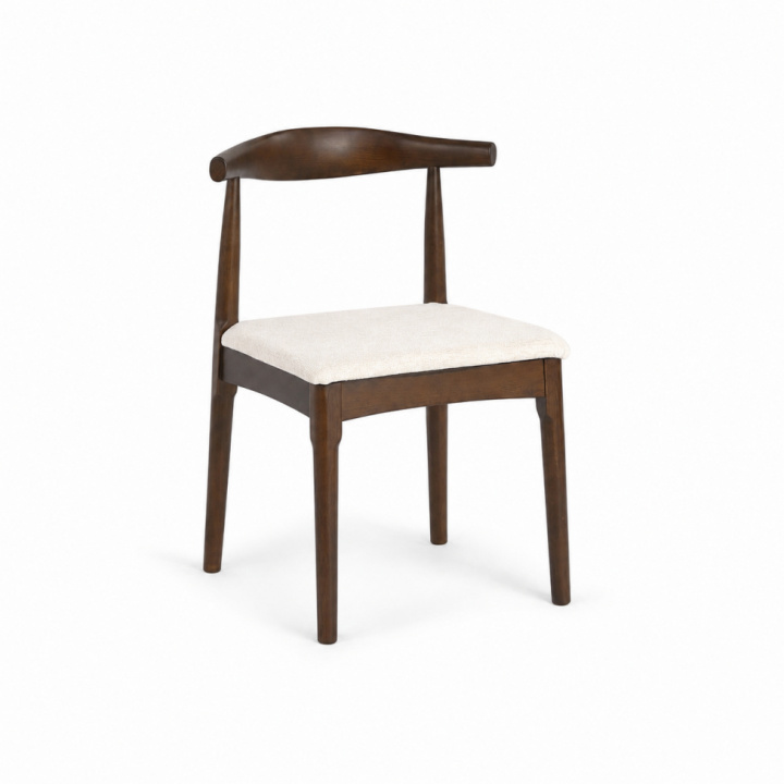 Silla \'Fager\' - Nogal/Beige en el grupo Muebles / Muebles para sentarse / Sillas con Reforma (WS-8662-beige)