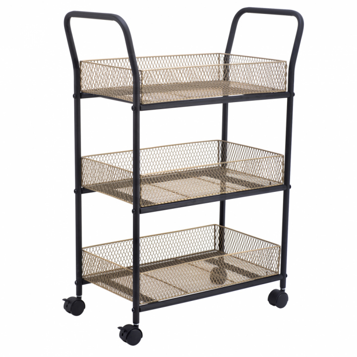 Carro de cocina \'Nät\' - Negro/Madera en el grupo Muebles / Mesas / Carros de servicio & Mesas rodantes con Reforma (WS-C1003)