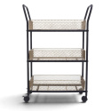 Carro de cocina \'N&auml;t\' - Negro/Madera
