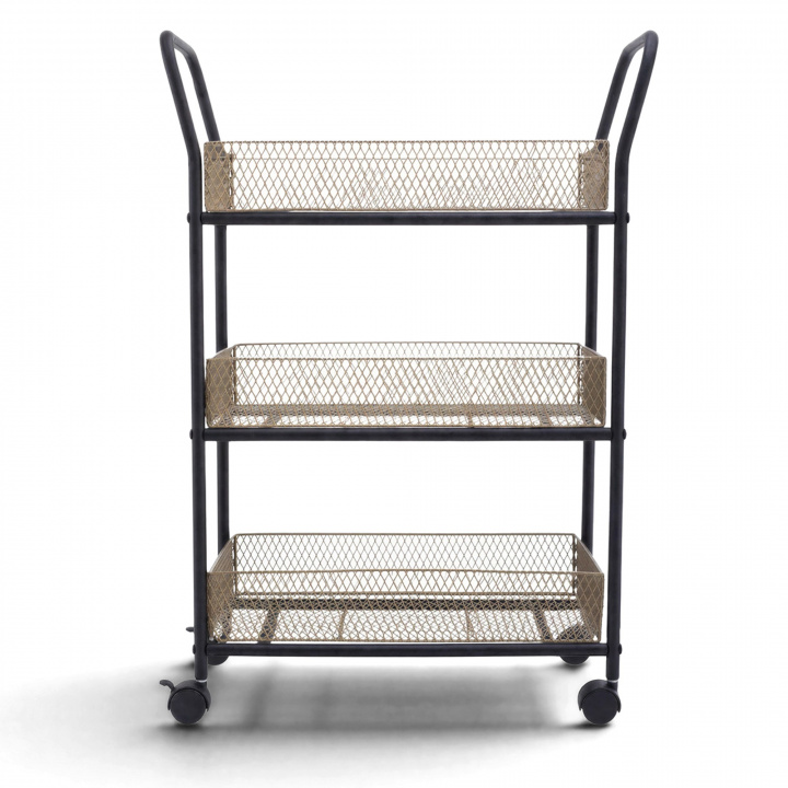 Carro de cocina \'N&auml;t\' - Negro/Madera en el grupo Muebles / Mesas / Carros de servicio & Mesas rodantes con Reforma (WS-C1003)