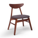 Silla \'Asta\' - Nogal/Gris oscuro