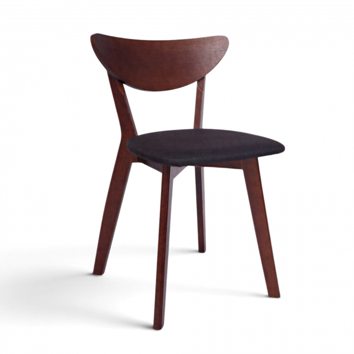 Silla \'Sirdal\' - Nogal/Gris oscuro en el grupo Muebles / Muebles para sentarse / Sillas con Reforma (WS-ND010-walnut-darkgrey)