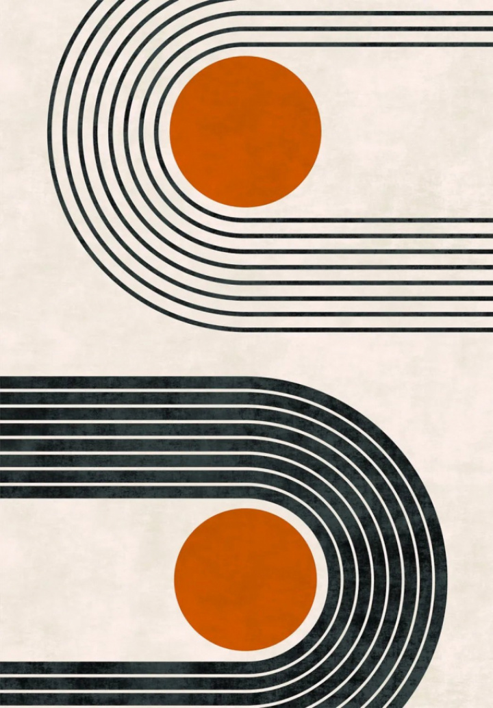 Alfombra Wilton \'Moudania\' 80x250cm - Beige/Negro/Naranja en el grupo Decoración / Alfombras / Alfombras tejidas con Reforma (X10116675)