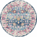 Alfombra redonda \'Bouhjar\' 200cm - Azul/Rosa/Multi
