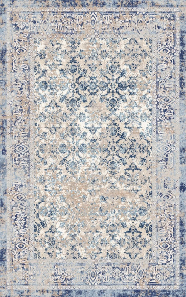 Alfombra Wilton \'Denizli\' 290x390cm - Azul en el grupo Decoración / Alfombras / Alfombras tejidas con Reforma (X10117684)