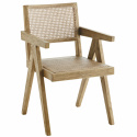 Silla \'Wooden rattan\' - Natural