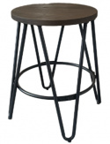 Taburete \'Rustic\' 45cm - Madera/Acero