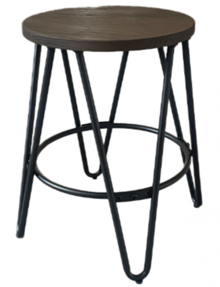 Taburete \'Rustic\' 45cm - Madera/Acero en el grupo Muebles / Muebles para sentarse / Taburetes con Reforma (YD-G18-W)