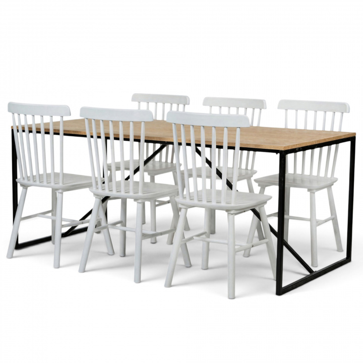 Grupo de comedor \'Vega Elsa\' - 1 Mesa & 6 Sillas en el grupo Muebles / Mesas / Grupos de Comedor con Reforma (matgrupp51)